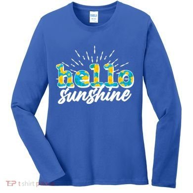 Cute Springy Summery Hello Sunshine Women's Long Sleeve Shirt
