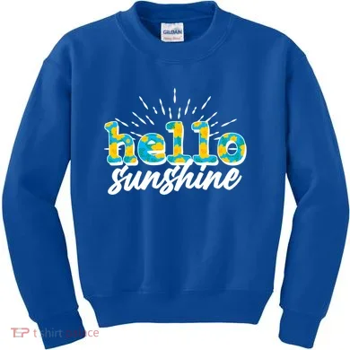Cute Springy Summery Hello Sunshine Kids Sweatshirt
