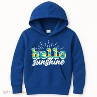 Cute Springy Summery Hello Sunshine Kids Hoodie thumb 0