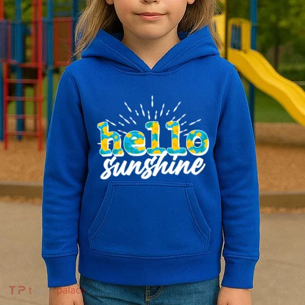 Cute Springy Summery Hello Sunshine Kids Hoodie