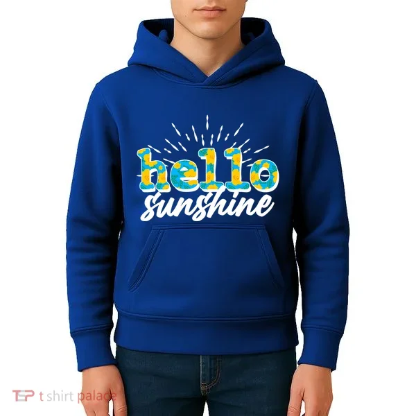 Cute Springy Summery Hello Sunshine Kids Hoodie