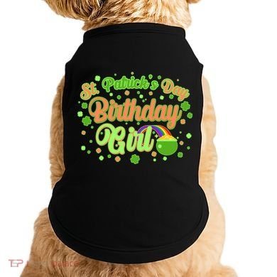 Cute St. Patrick's Day Birthday Girl Doggie Tank