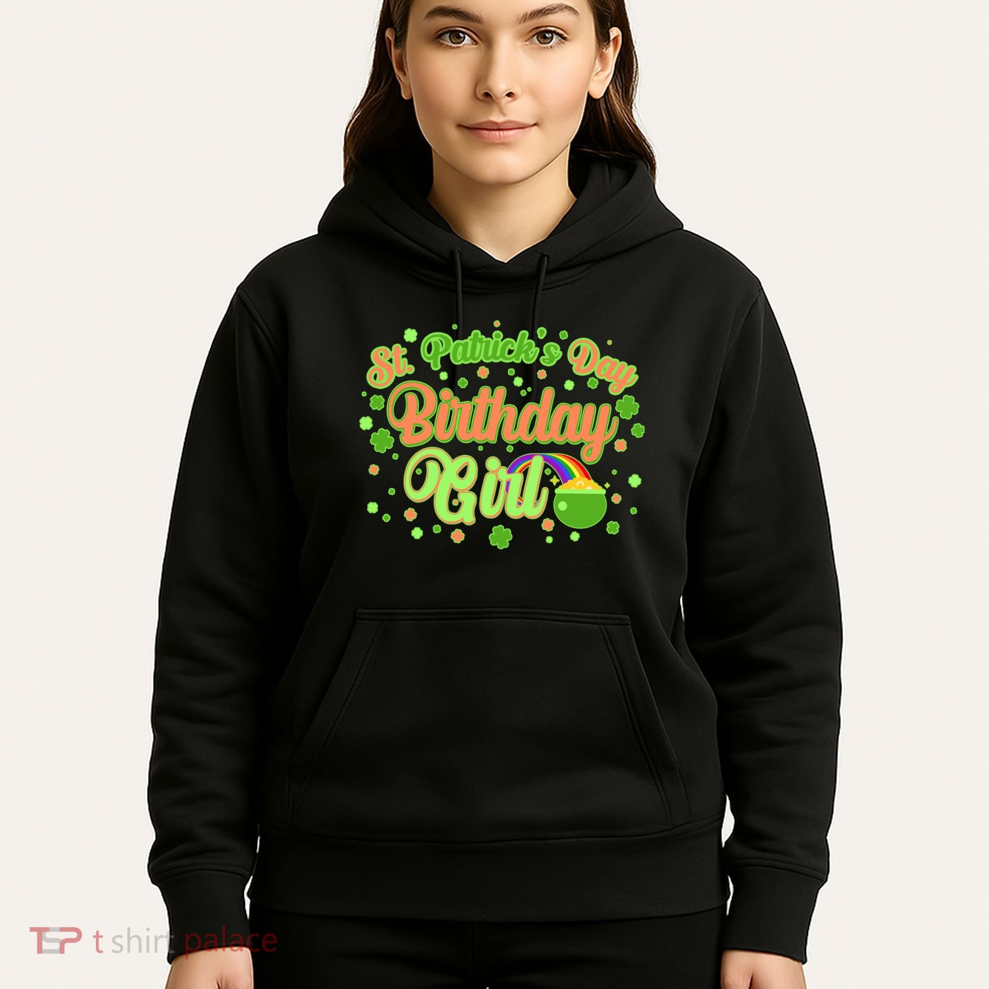Cute St. Patrick's Day Birthday Girl Hoodie