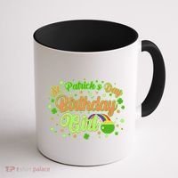 Cute St. Patrick's Day Birthday Girl Coffee Mug thumb 1