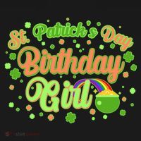 Cute St. Patrick's Day Birthday Girl Ornament thumb 1