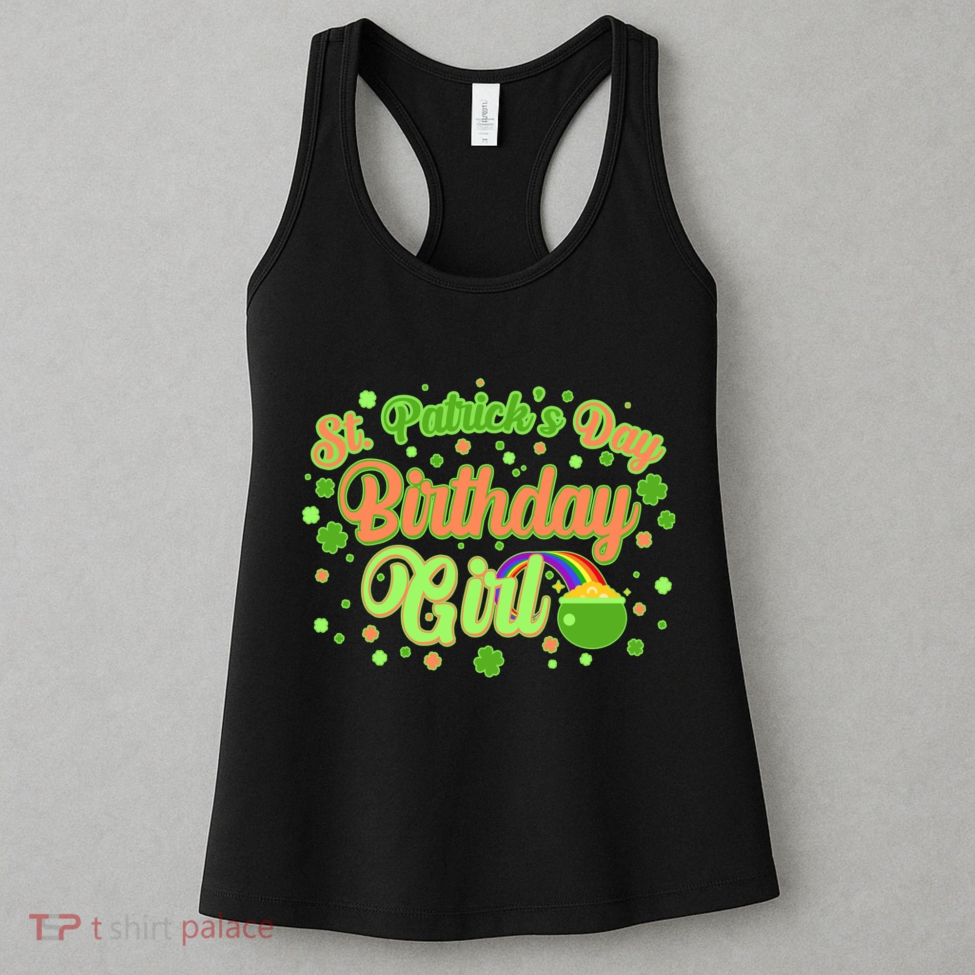 Cute St. Patrick's Day Birthday Girl Women's Tank Top