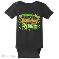 Cute St. Patrick's Day Birthday Girl Baby Bodysuit thumb 0