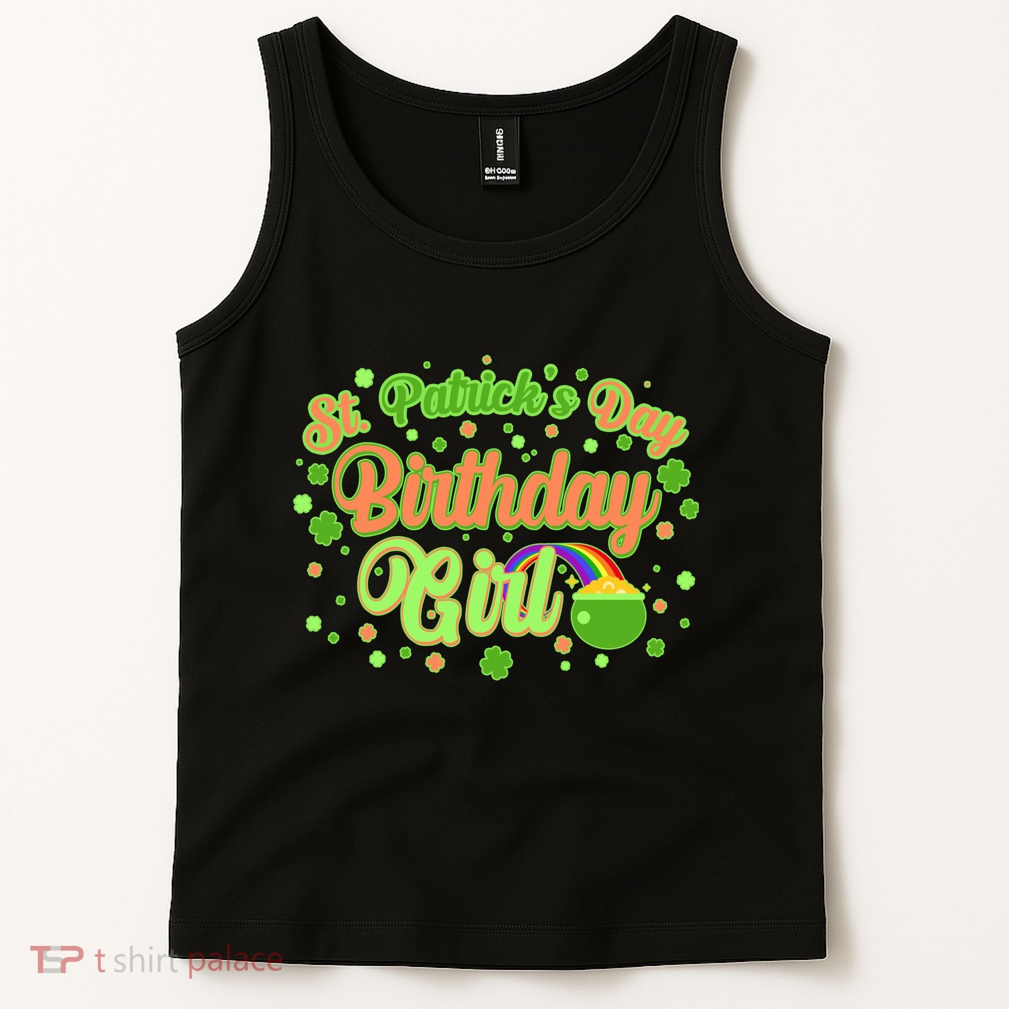 Cute St. Patrick's Day Birthday Girl Tank Top
