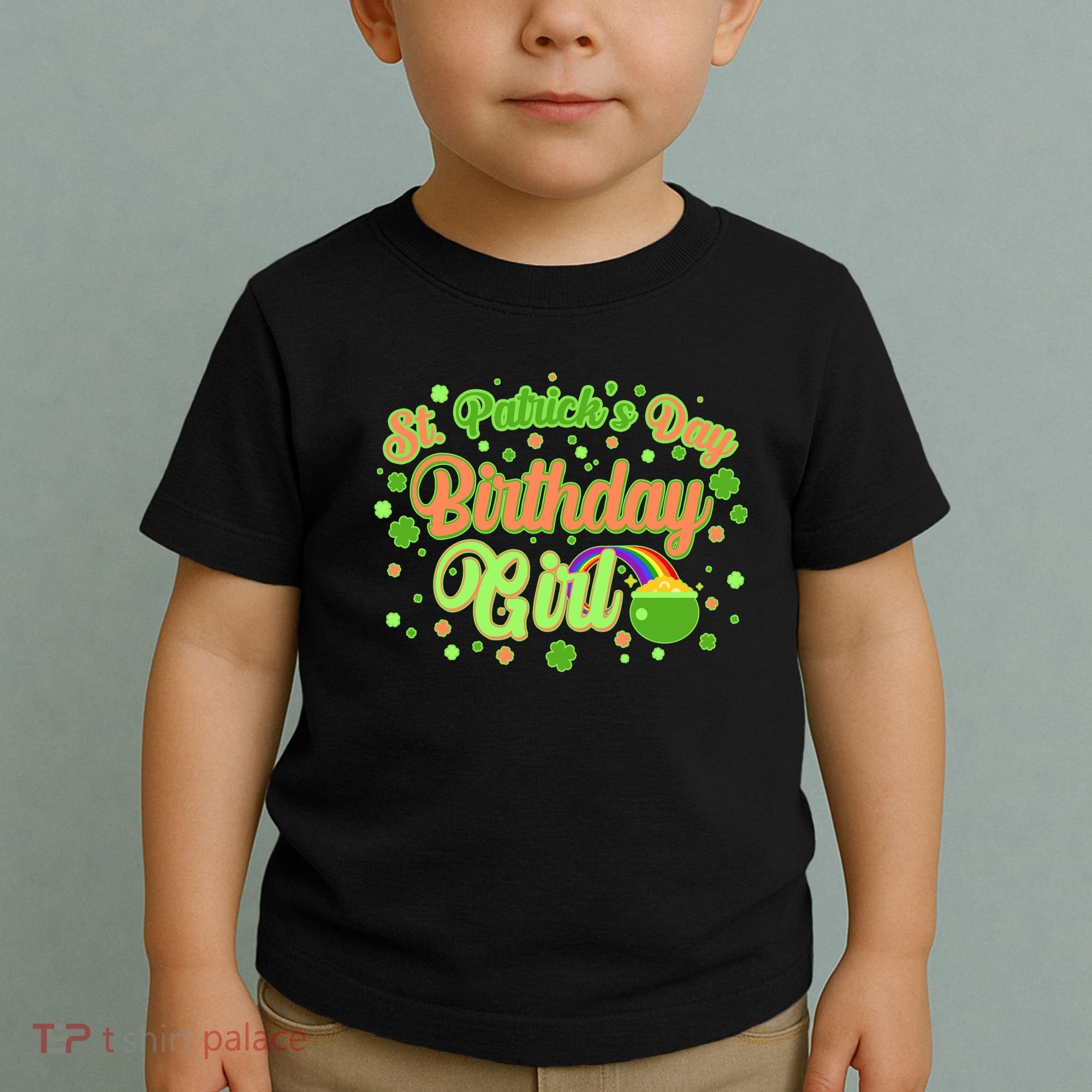Cute St. Patrick's Day Birthday Girl Toddler T-Shirt