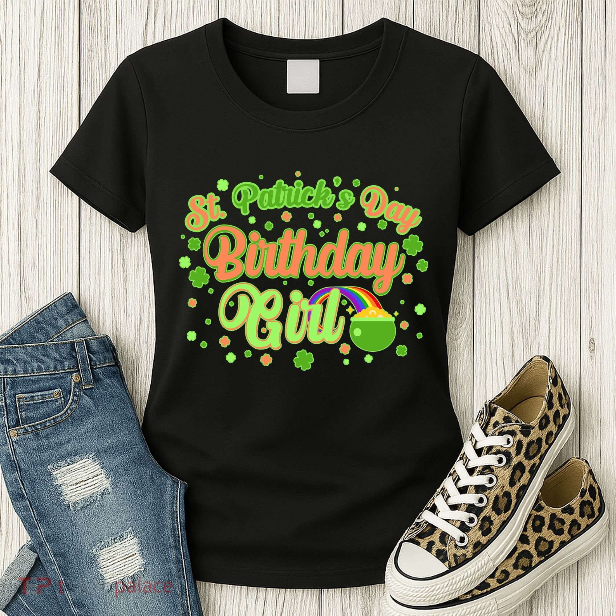 Cute St. Patrick's Day Birthday Girl Women's T-Shirt