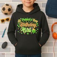 Cute St. Patrick's Day Birthday Girl Kids Hoodie thumb 2