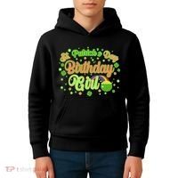 Cute St. Patrick's Day Birthday Girl Kids Hoodie thumb 4