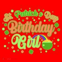 Cute St. Patrick's Day Birthday Girl Santa Hat thumb 1