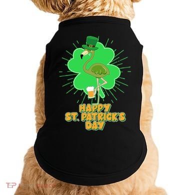 Cute St. Patrick's Day Flamingo With Beer Doggie Tank