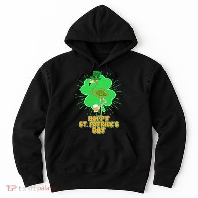 Cute St. Patrick's Day Flamingo With Beer Hoodie