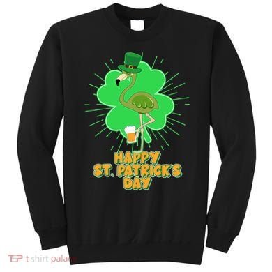 Cute St. Patrick's Day Flamingo With Beer Sweatshirt