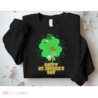 Cute St. Patrick's Day Flamingo With Beer Sweatshirt thumb 2