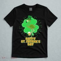 Cute St. Patrick's Day Flamingo With Beer T-Shirt thumb 5