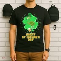 Cute St. Patrick's Day Flamingo With Beer T-Shirt thumb 6
