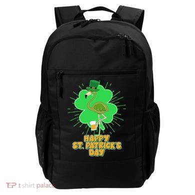 Cute St. Patrick's Day Flamingo With Beer Backpack
