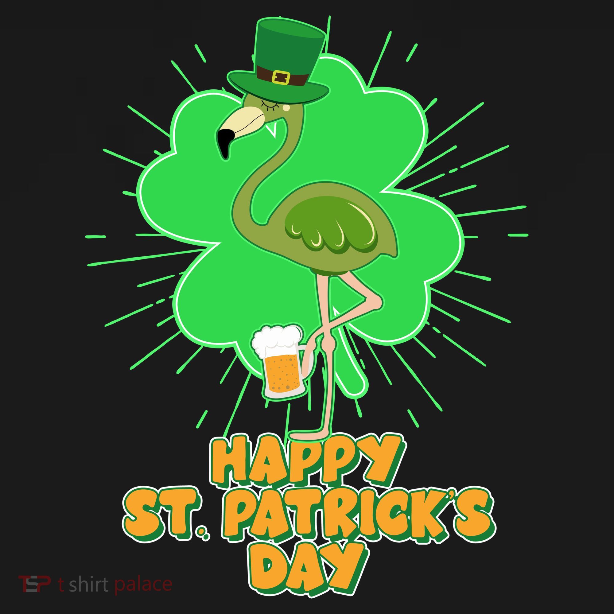 Cute St. Patrick's Day Flamingo With Beer Bucket Hat