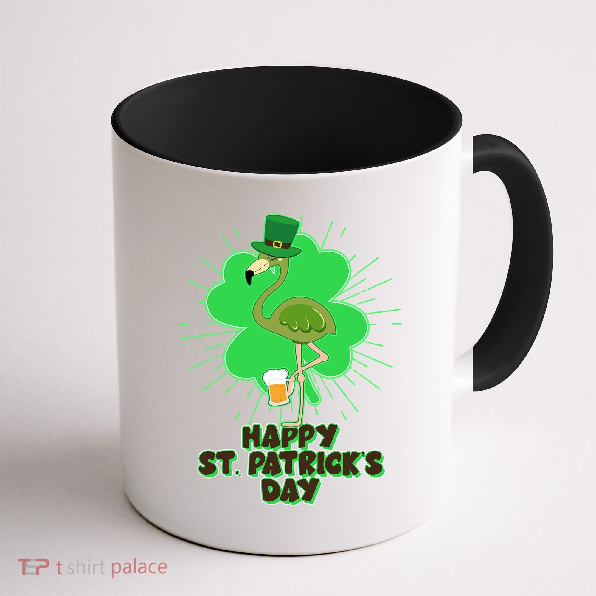 Cute St. Patrick's Day Flamingo With Beer Coffee Mug