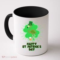 Cute St. Patrick's Day Flamingo With Beer Coffee Mug thumb 0