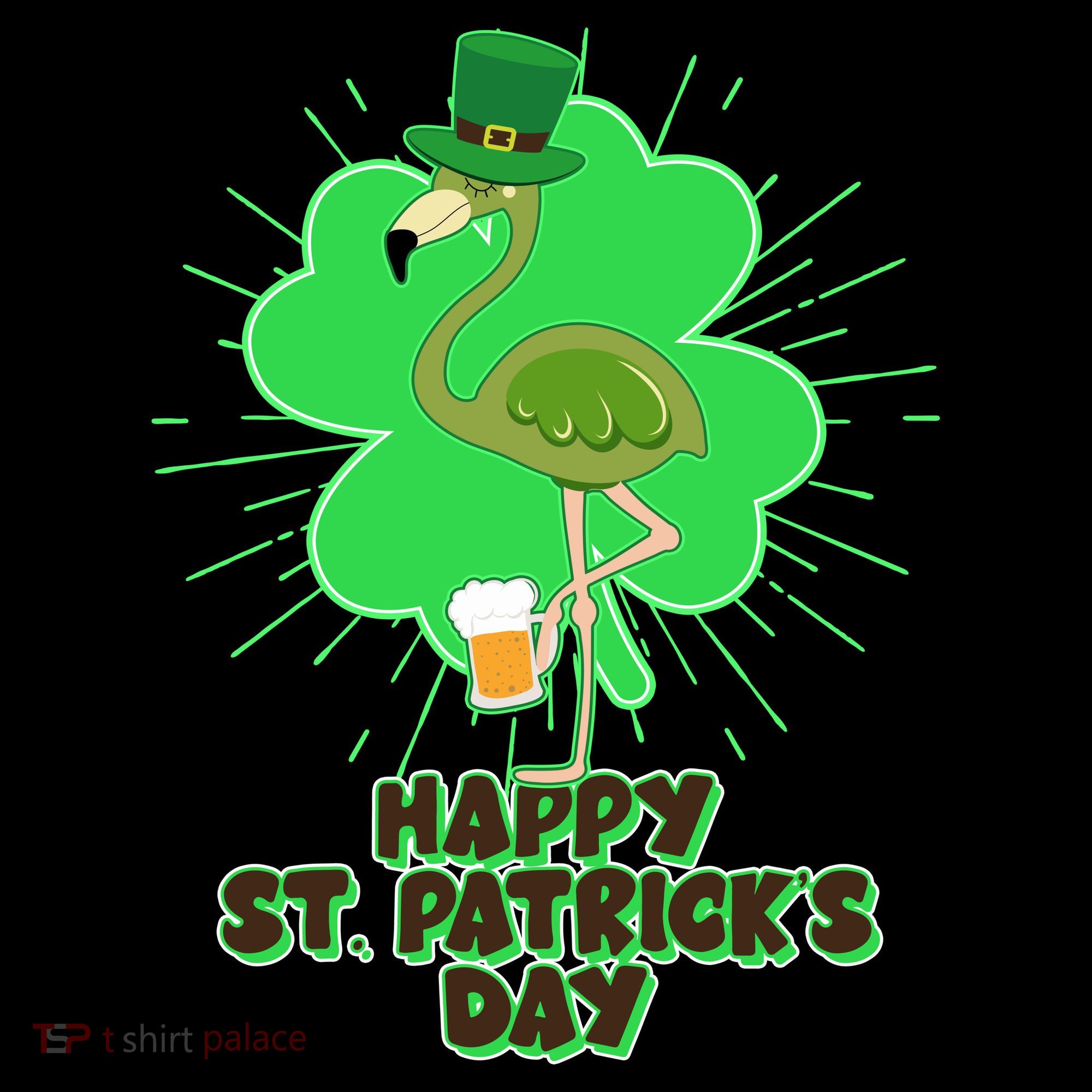 Cute St. Patrick's Day Flamingo With Beer Coffee Mug