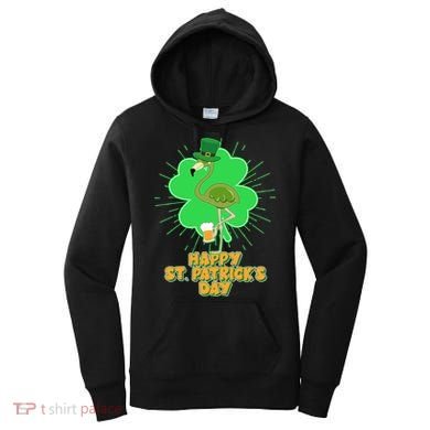 Cute St. Patrick's Day Flamingo With Beer Women's Hoodie