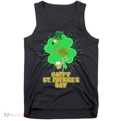 Cute St. Patrick's Day Flamingo With Beer Tank Top