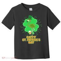 Cute St. Patrick's Day Flamingo With Beer Toddler T-Shirt thumb 0