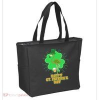 Cute St. Patrick's Day Flamingo With Beer Tote Bag thumb 2