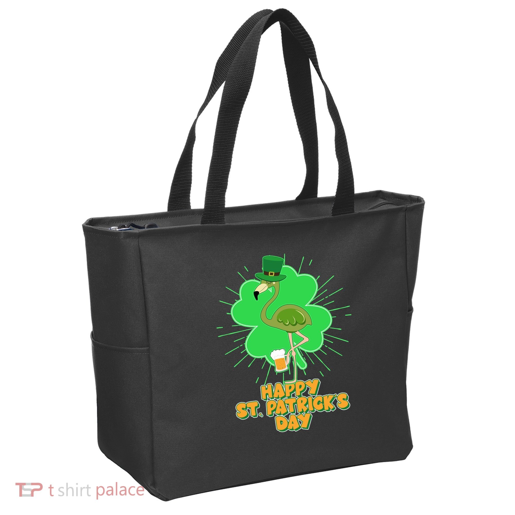 Cute St. Patrick's Day Flamingo With Beer Tote Bag