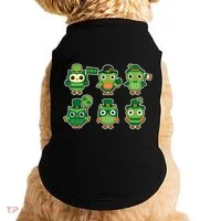 Cute St Patrick's Day Lucky Owls Doggie Tank thumb 0
