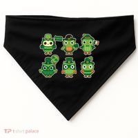 Cute St Patrick's Day Lucky Owls USA-Made Doggie Bandana thumb 0