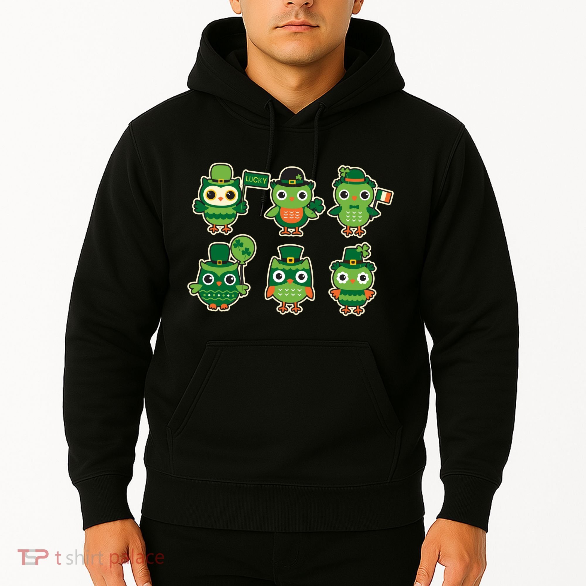 Cute St Patrick's Day Lucky Owls Hoodie