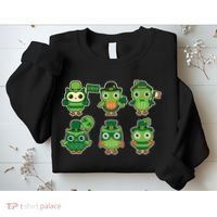 Cute St Patrick's Day Lucky Owls Sweatshirt thumb 2