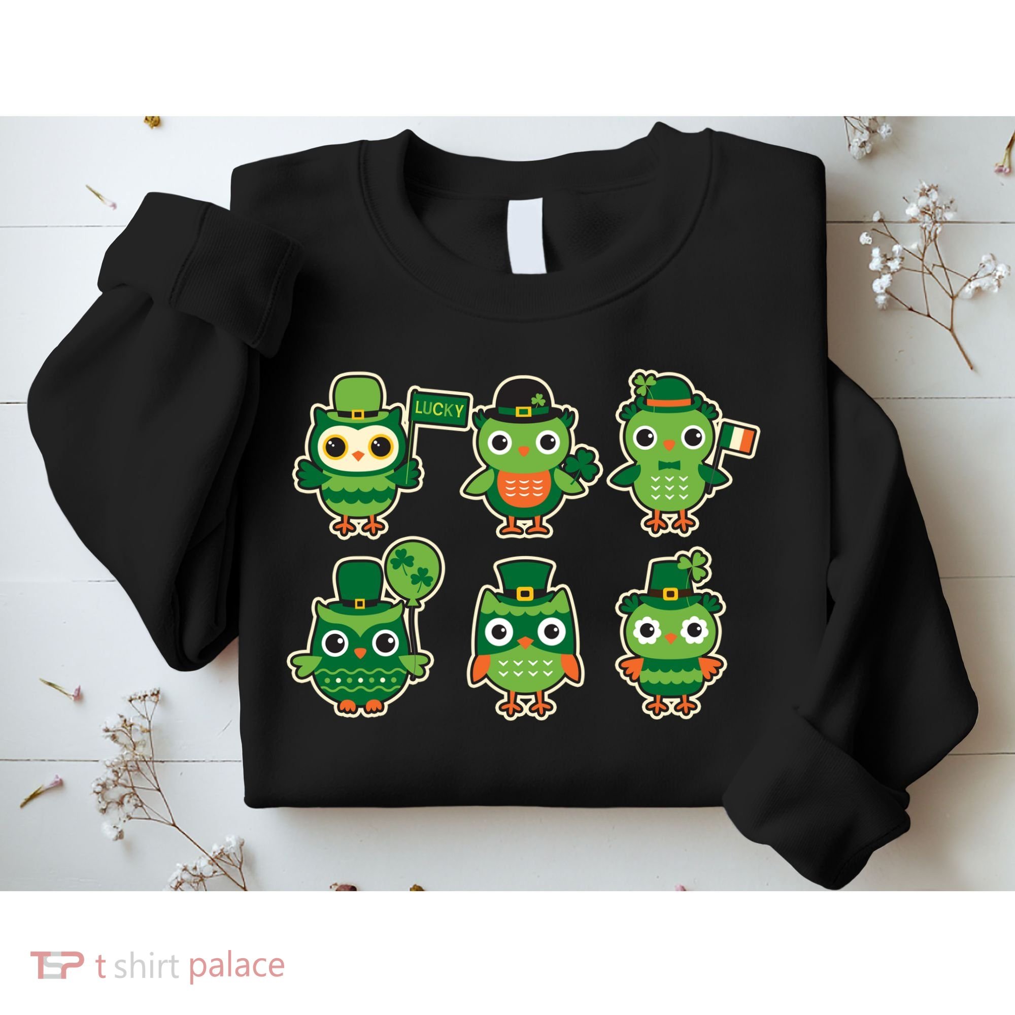 Cute St Patrick's Day Lucky Owls Sweatshirt