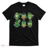 Cute St Patrick's Day Lucky Owls T-Shirt thumb 0