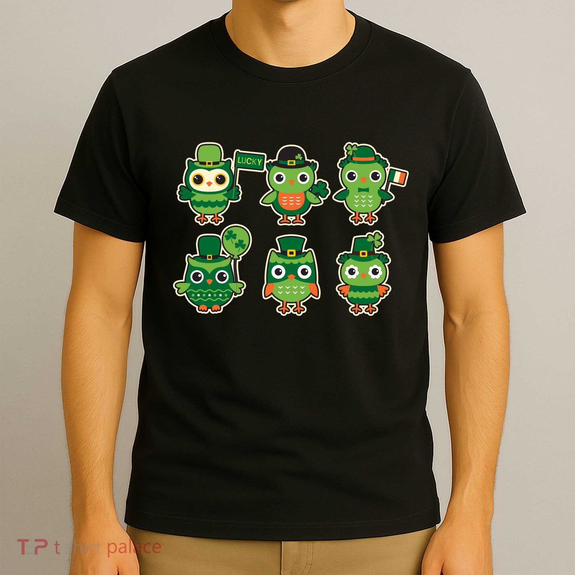 Cute St Patrick's Day Lucky Owls T-Shirt