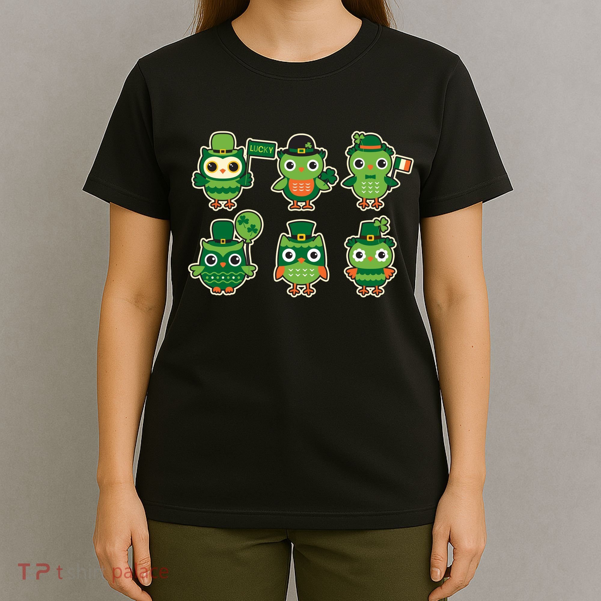 Cute St Patrick's Day Lucky Owls T-Shirt