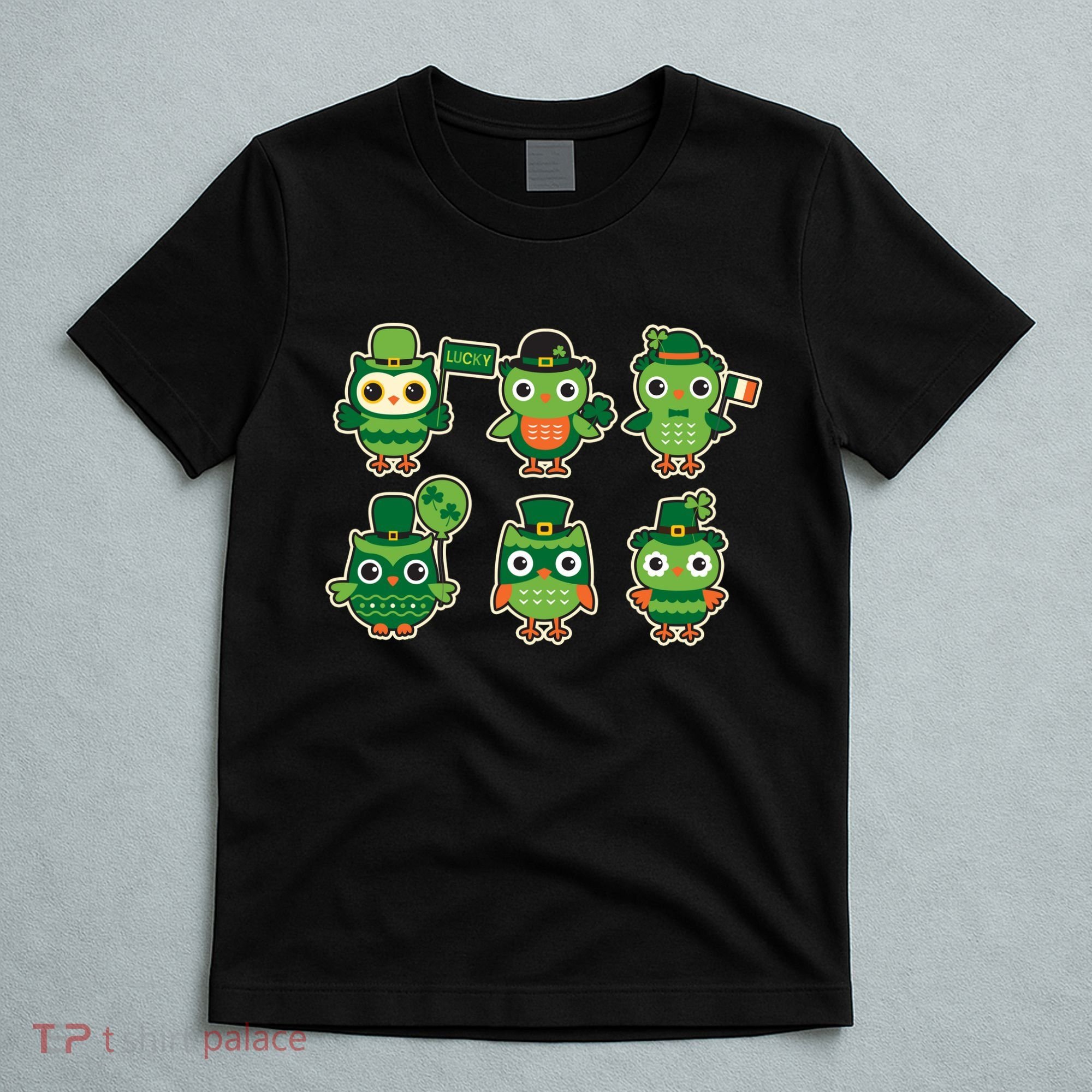 Cute St Patrick's Day Lucky Owls T-Shirt