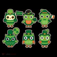 Cute St Patrick's Day Lucky Owls Bucket Hat thumb 4