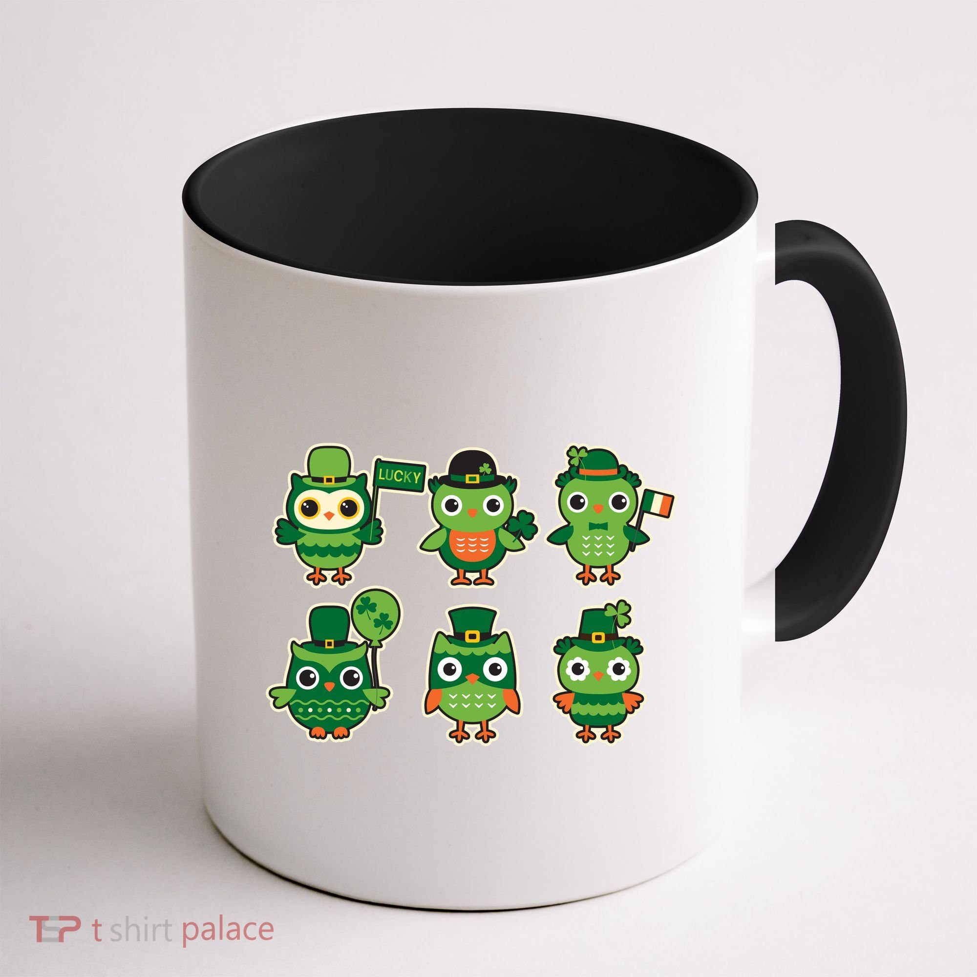 Cute St Patrick's Day Lucky Owls Coffee Mug