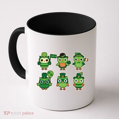 Cute St Patrick's Day Lucky Owls Coffee Mug