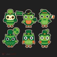 Cute St Patrick's Day Lucky Owls Beanie thumb 2