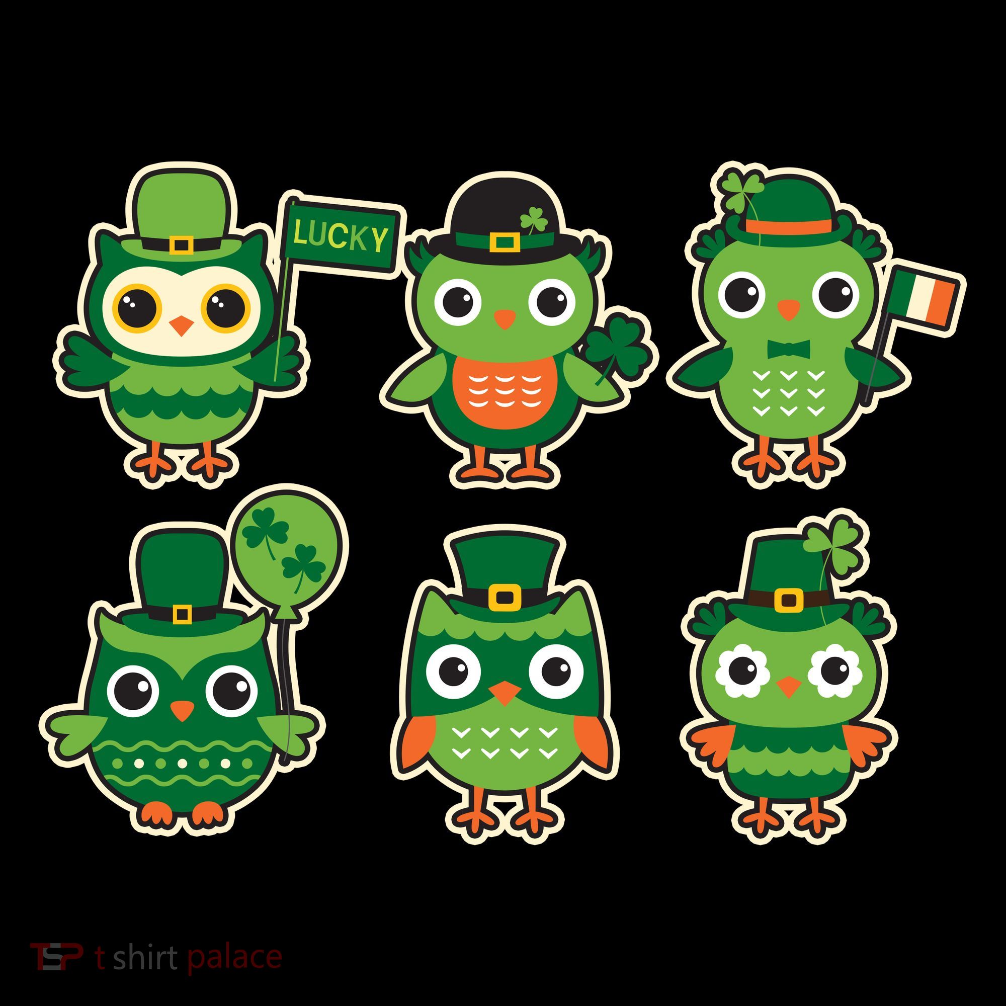 Cute St Patrick's Day Lucky Owls Women's Hoodie