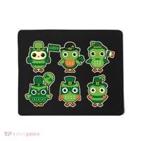Cute St Patrick's Day Lucky Owls Mousepad thumb 0