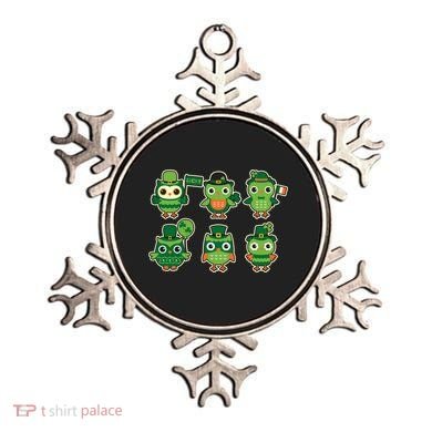 Cute St Patrick's Day Lucky Owls Ornament