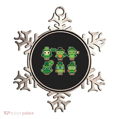 Cute St Patrick's Day Lucky Owls Ornament